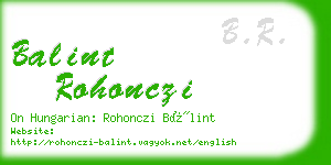 balint rohonczi business card